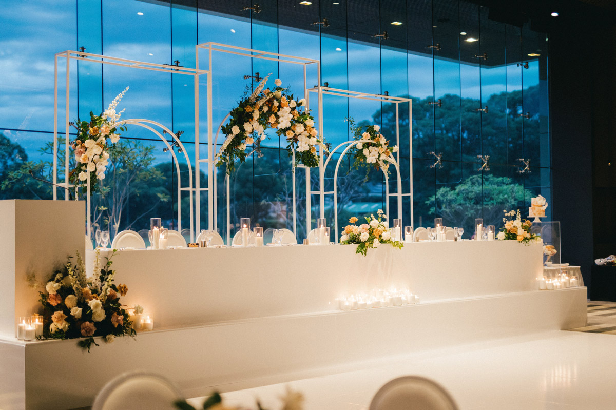 White Gloss Bridal Table at Joondalup Resort